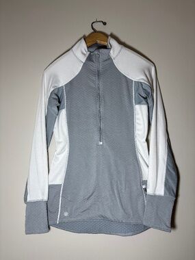 Athleta Gray 1/2 zip running jacket
